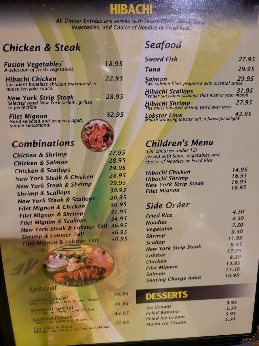 Menu Fusion Japanese Steak House-1